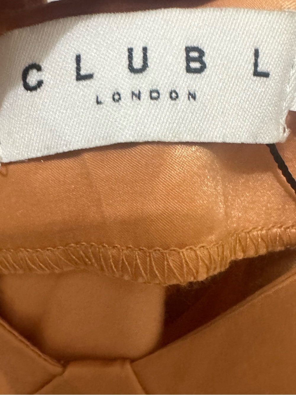 Club L London Satin Slip Dress in Orange Size 8 - Picture 4 of 8